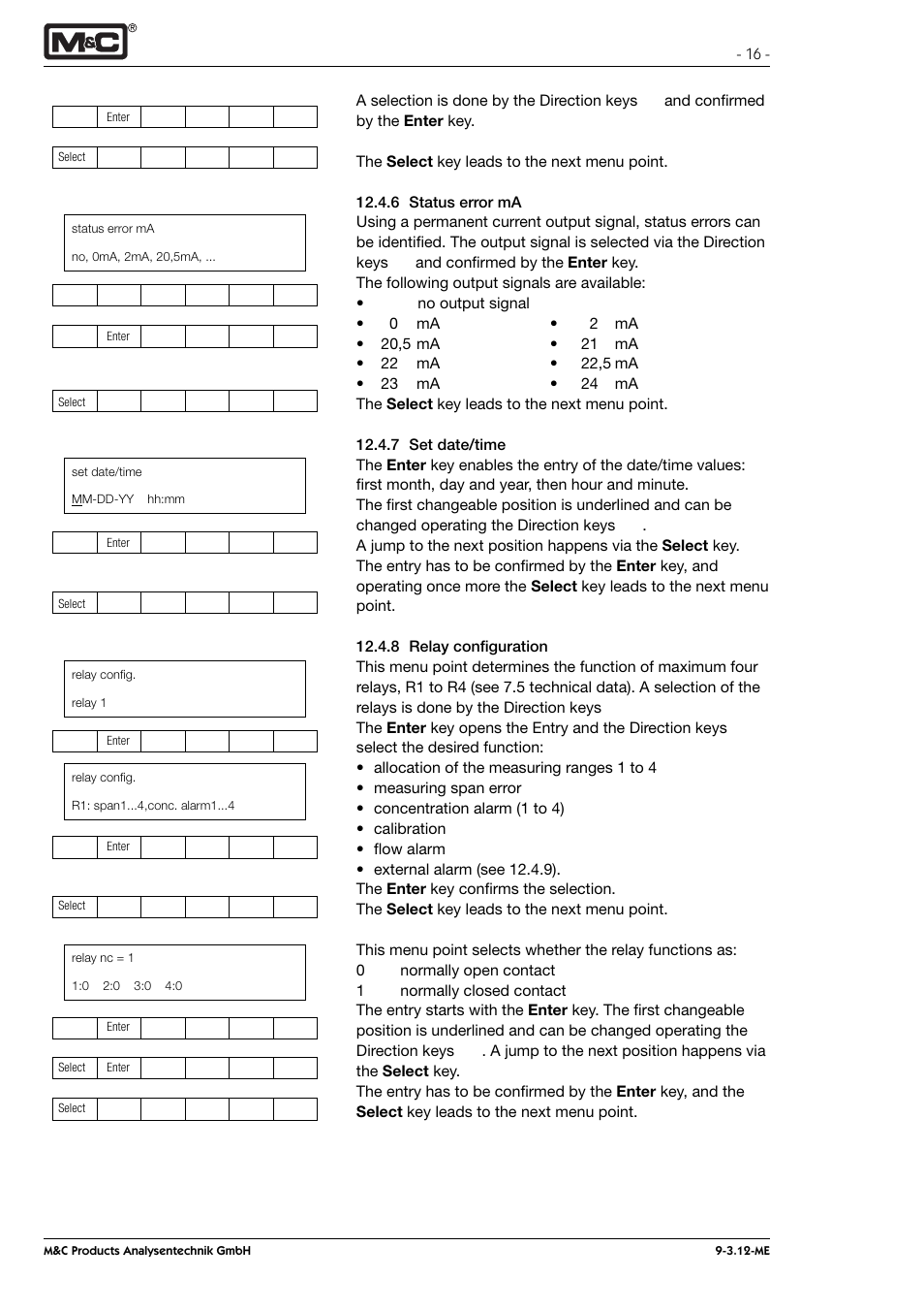 M&C TechGroup PMA 100 Operator's manual User Manual | Page 16 / 35