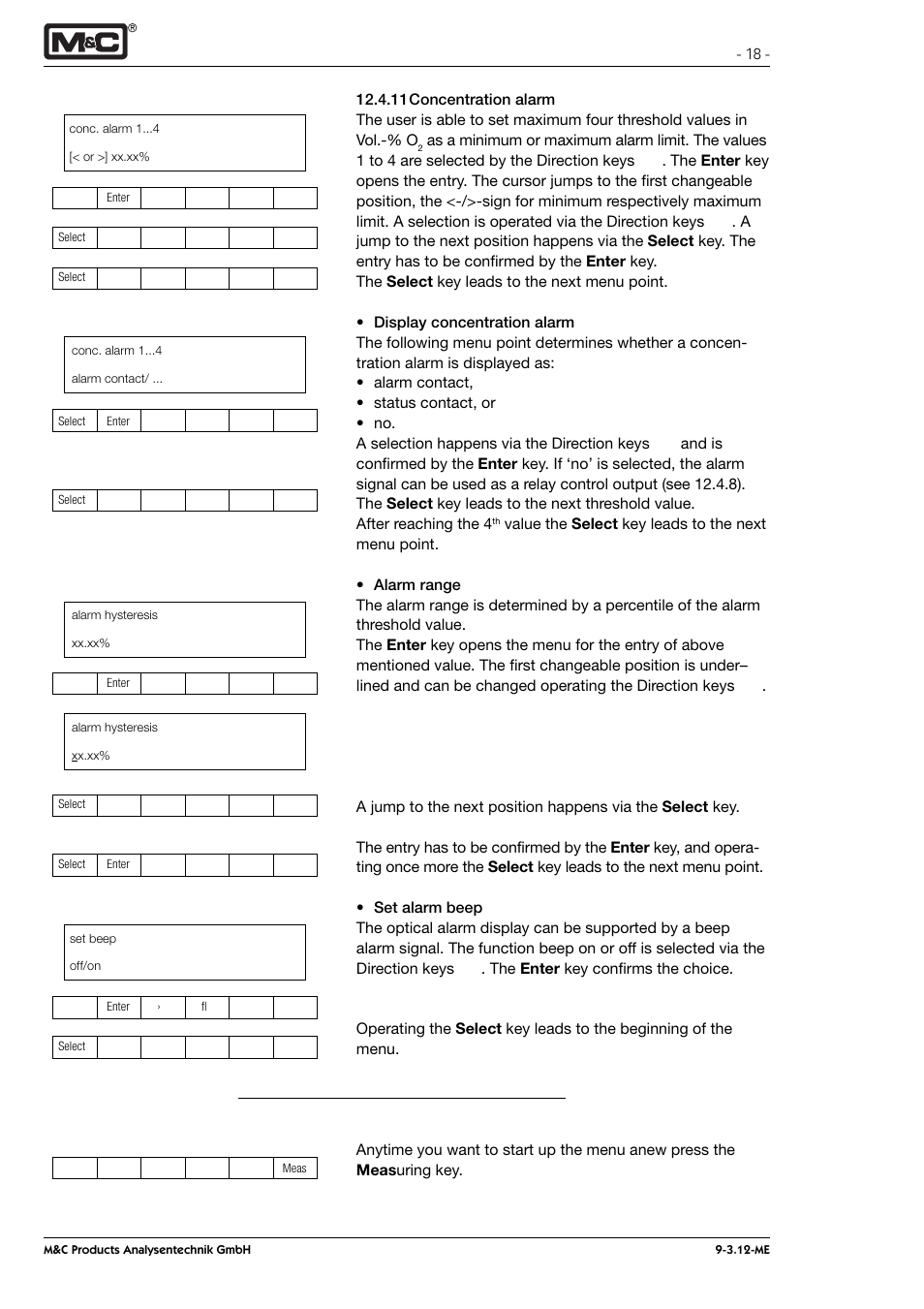 M&C TechGroup PMA 100 Operator's manual User Manual | Page 18 / 35