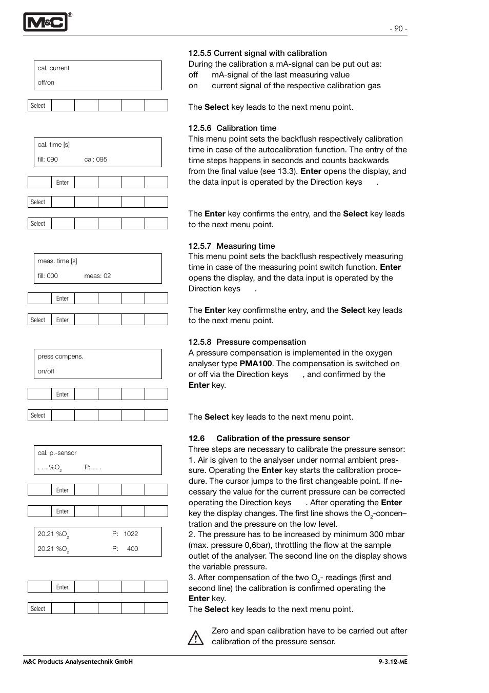 M&C TechGroup PMA 100 Operator's manual User Manual | Page 20 / 35
