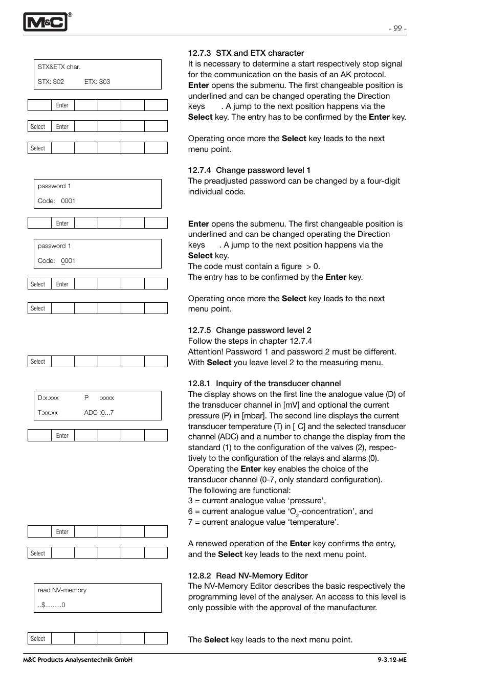 M&C TechGroup PMA 100 Operator's manual User Manual | Page 22 / 35