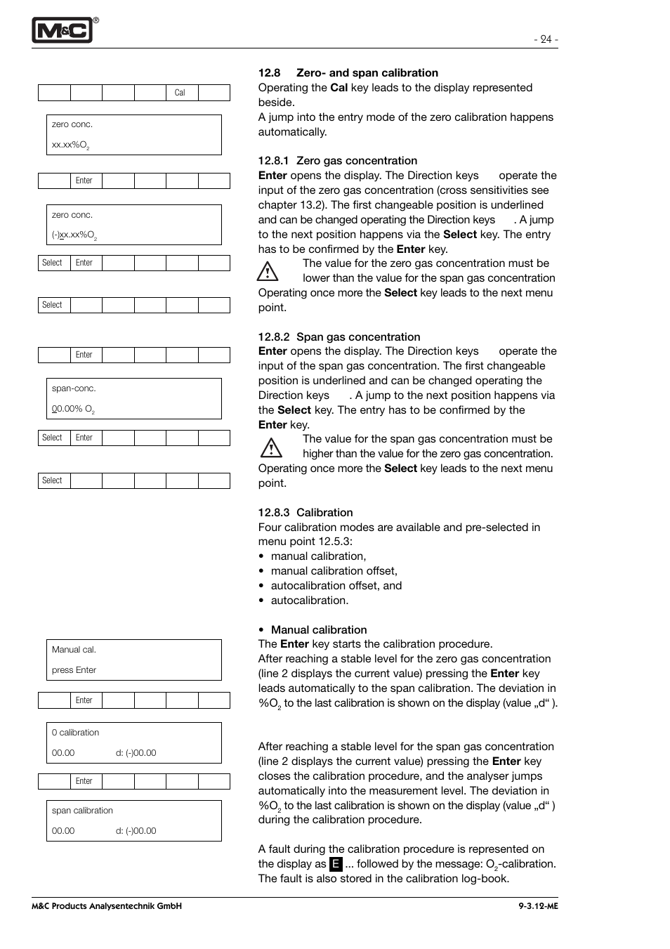 M&C TechGroup PMA 100 Operator's manual User Manual | Page 24 / 35