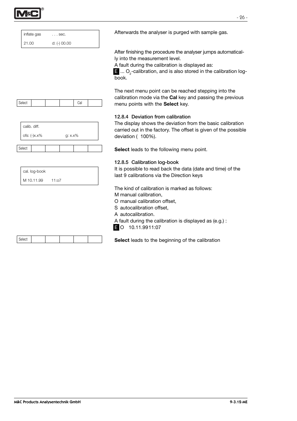 M&C TechGroup PMA 100 Operator's manual User Manual | Page 26 / 35