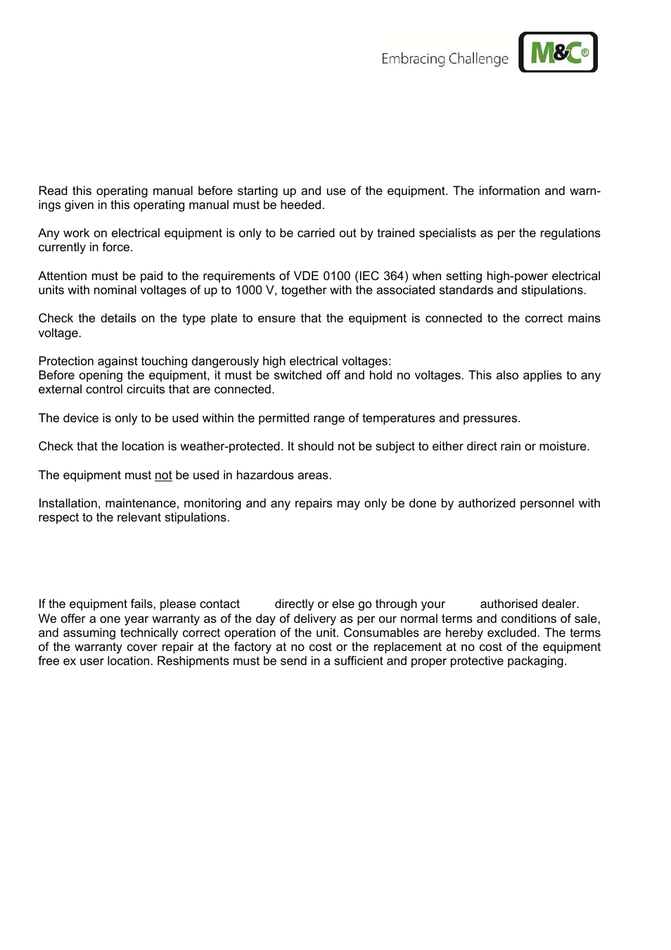 M&C TechGroup SP2400-H Operator's manual User Manual | Page 6 / 53