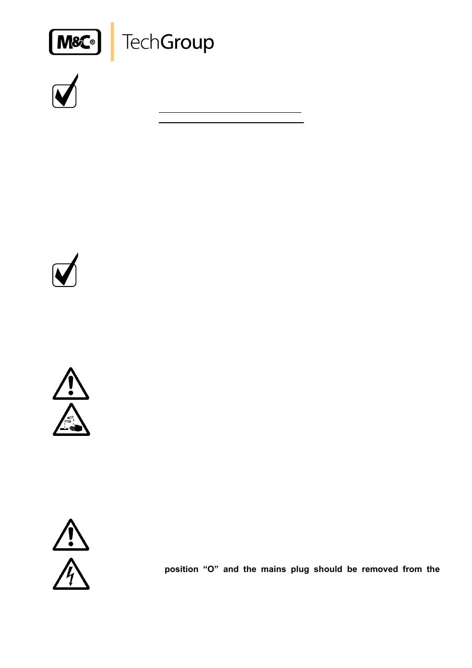 Closing down, Maintenance | M&C TechGroup SS-5_3 Operator's manual User Manual | Page 15 / 22