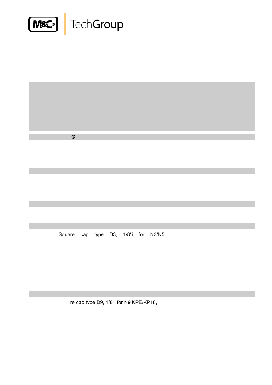 Spare parts list, Portable sampling system versions ss-5, ss-5/3 | M&C TechGroup SS-5_3 Operator's manual User Manual | Page 19 / 22