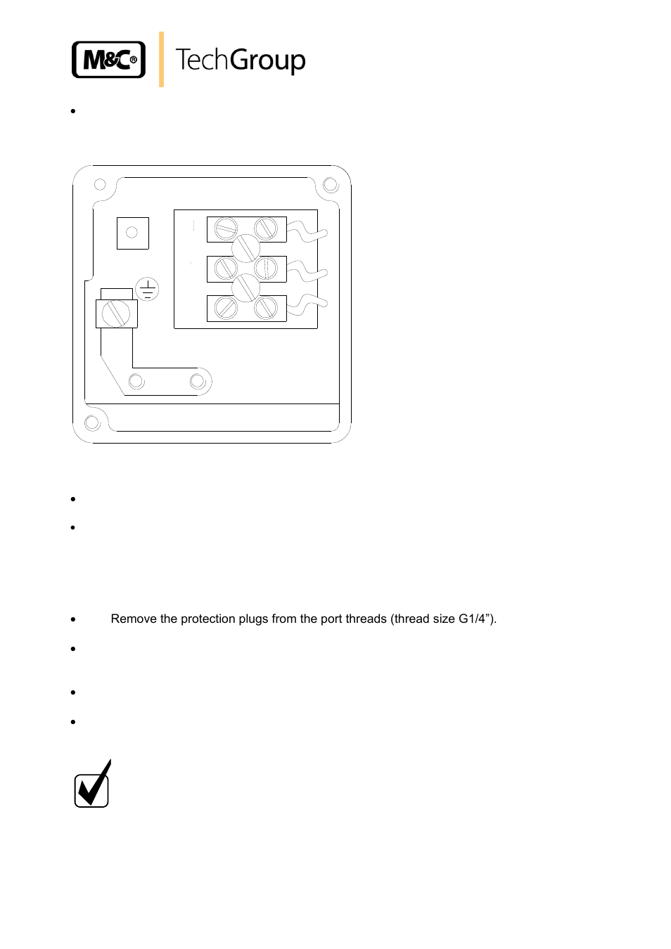 Pneumatic, Figure 8, Electrical connection of the pump | M&C TechGroup MP47_D Operator's manual User Manual | Page 15 / 22