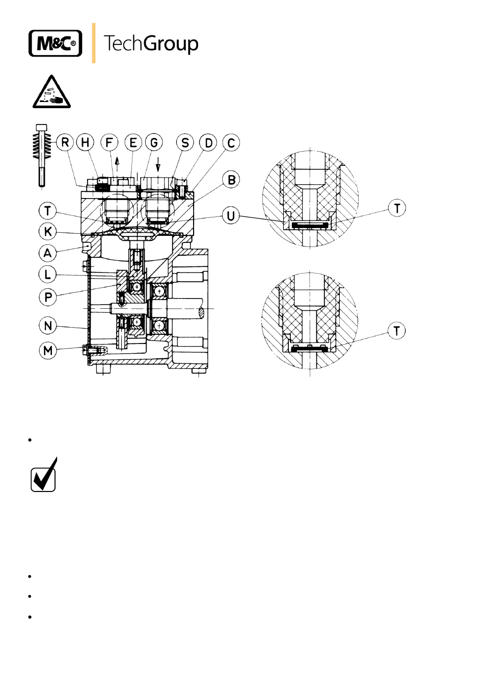 Exchange of the diaphragm, Figure 9, Sectional drawing pump mp47 | M&C TechGroup MP47_D Operator's manual User Manual | Page 18 / 22