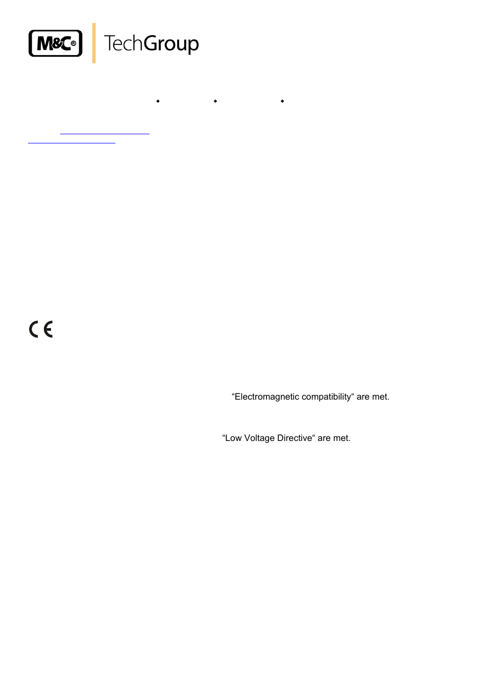 General information, Declaration of conformity, Head office | M&C TechGroup MP47_D Operator's manual User Manual | Page 4 / 22