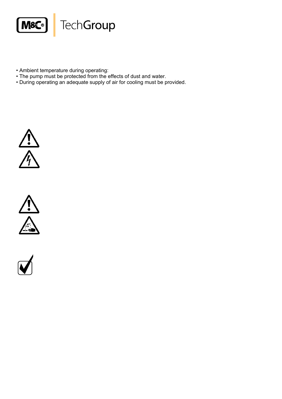 Ambient conditions, Safety | M&C TechGroup MP47_D Operator's manual User Manual | Page 8 / 22