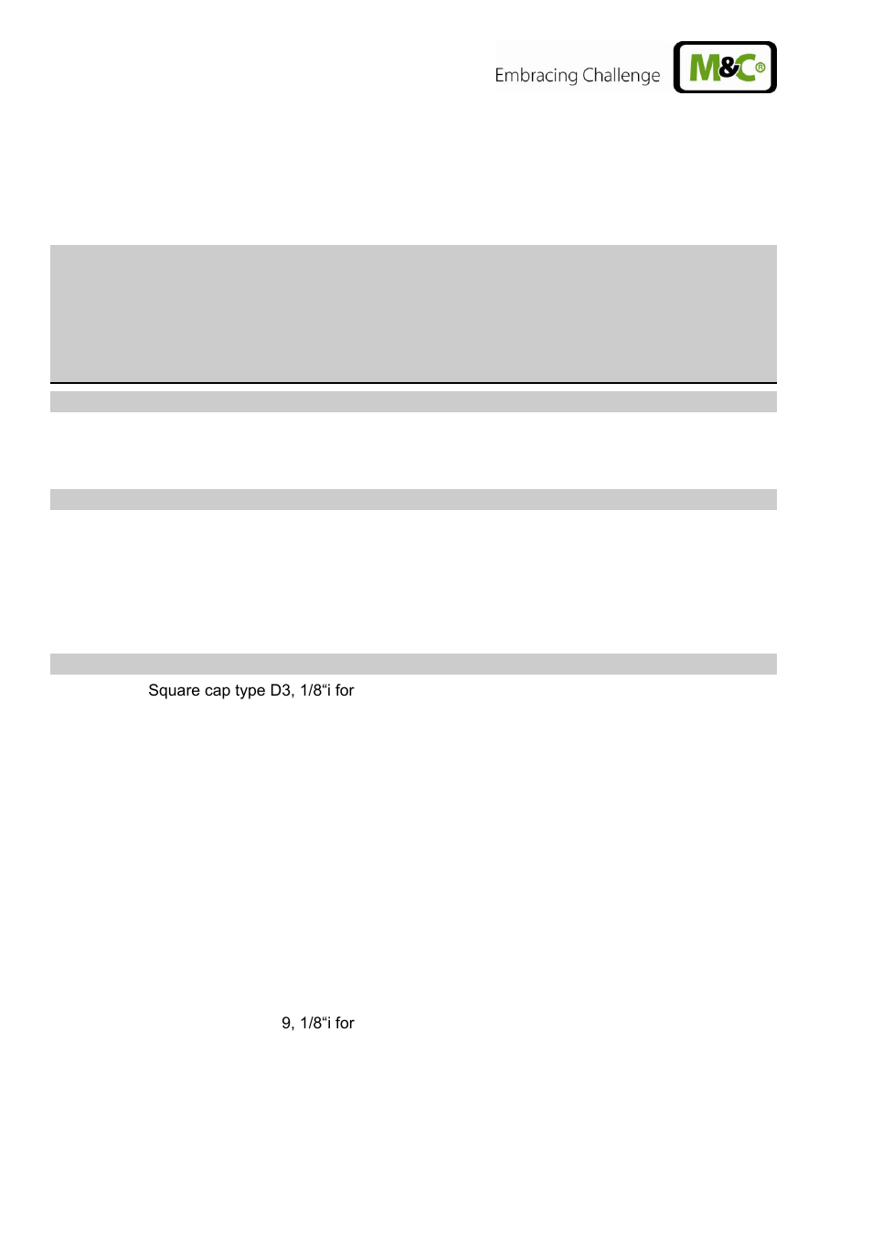 Spare part list, Gas conditioning unit version css-v | M&C TechGroup CSS-V2 Operator's manual User Manual | Page 28 / 31