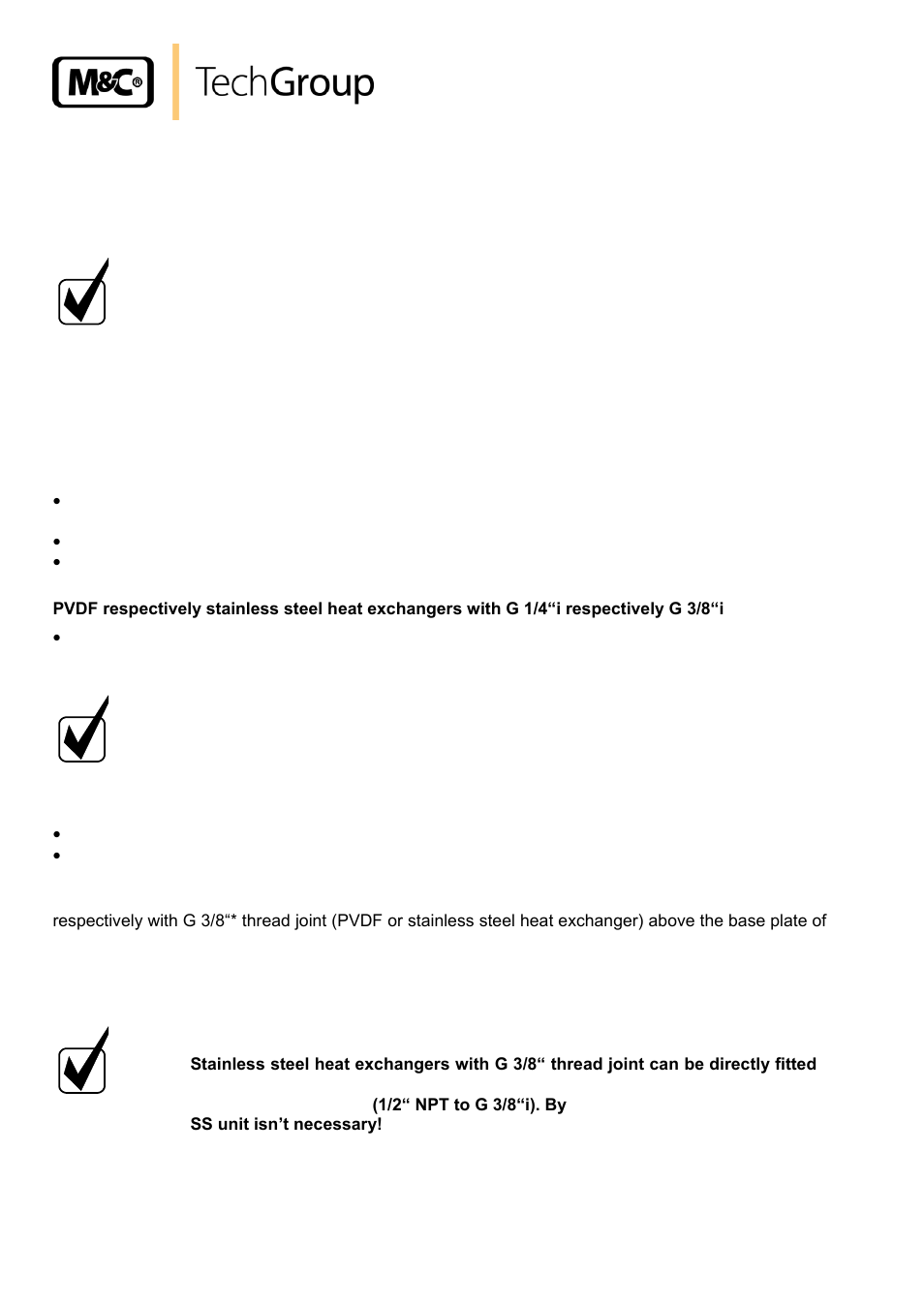 Supply connections, Hose connections, N o t e | M&C TechGroup EC-EX Operator's manual User Manual | Page 14 / 33