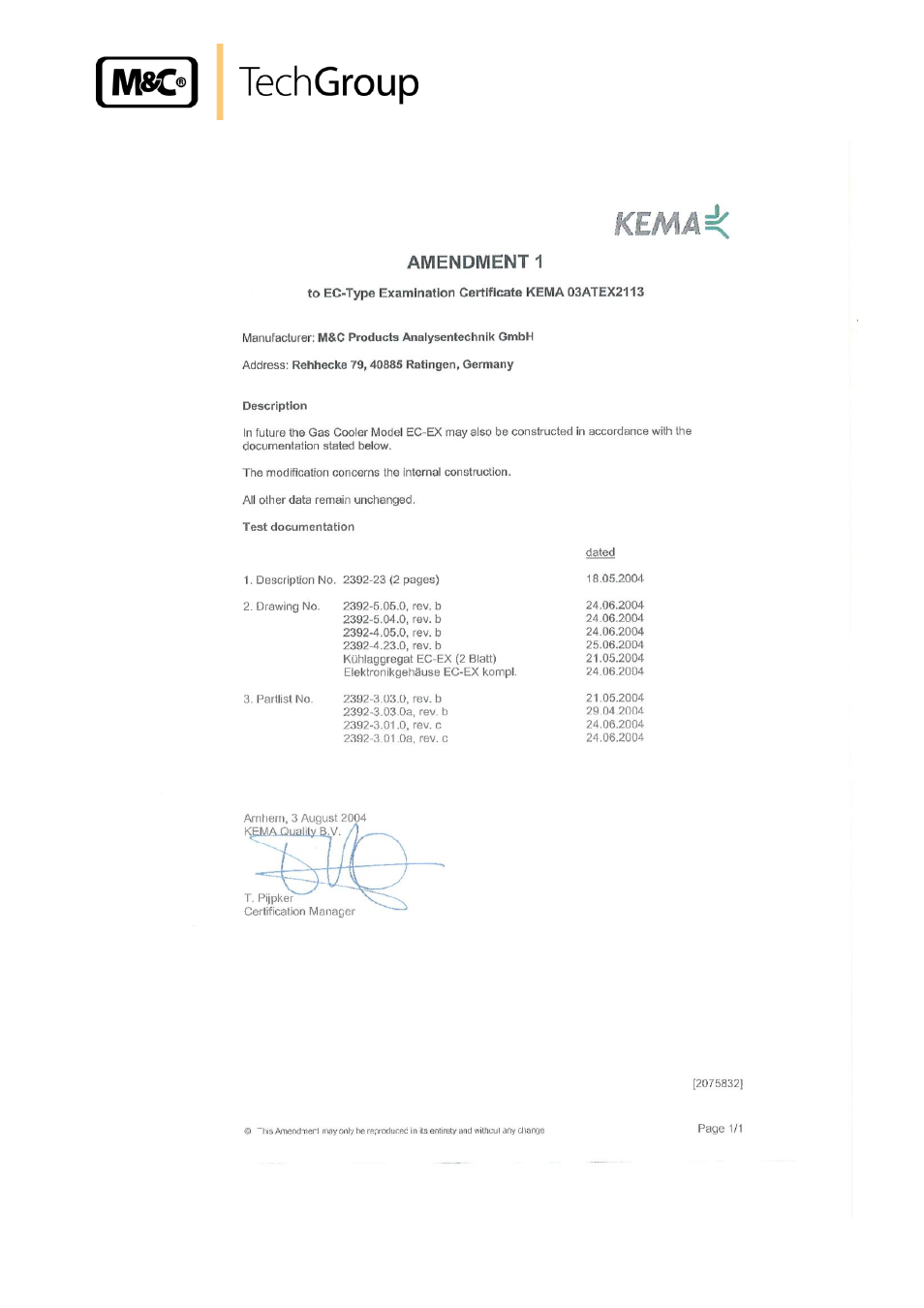 M&C TechGroup EC-EX Operator's manual User Manual | Page 33 / 33