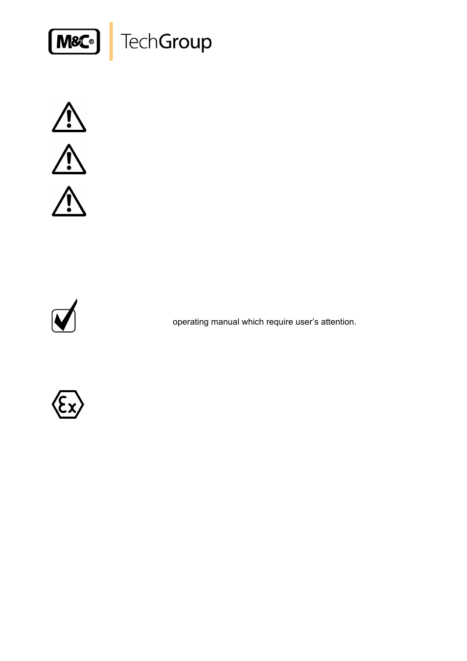 Used terms and signal indications | M&C TechGroup EC-EX Operator's manual User Manual | Page 7 / 33