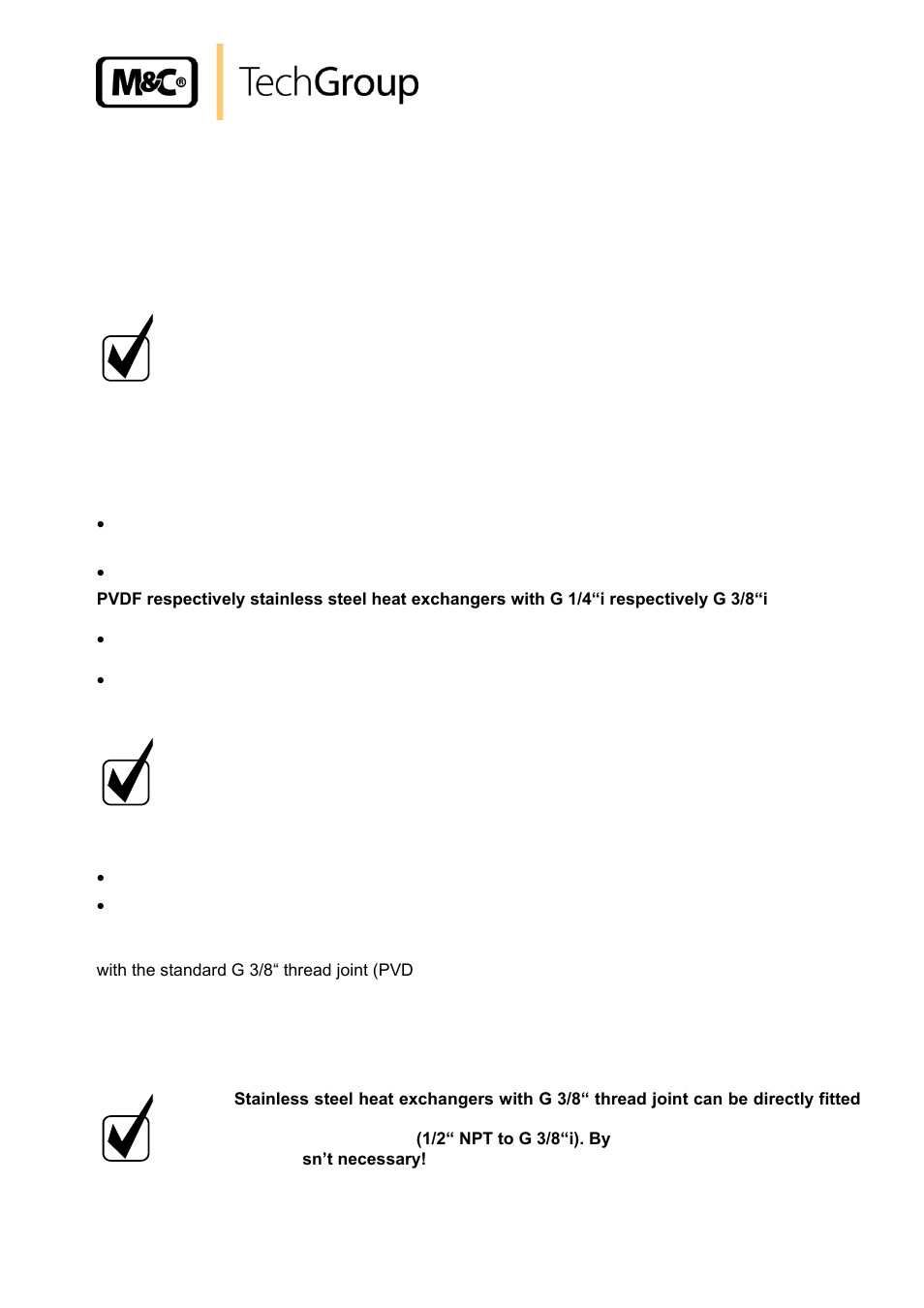 Supply connections, Hose connections | M&C TechGroup ECP20-2 Operator's manual User Manual | Page 13 / 25