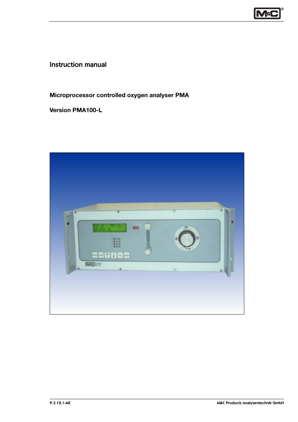 M&C TechGroup PMA 100-L Operator's manual User Manual | 30 pages