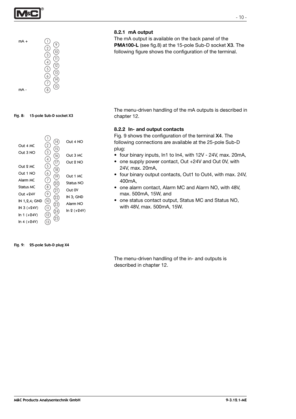 M&C TechGroup PMA 100-L Operator's manual User Manual | Page 10 / 30