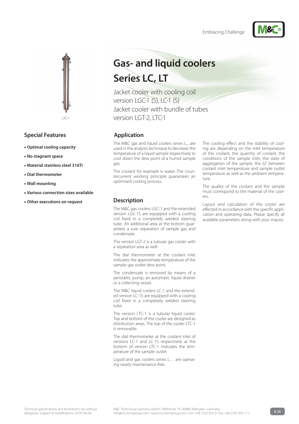 M&C TechGroup LT Series Data sheet User Manual | 3 pages