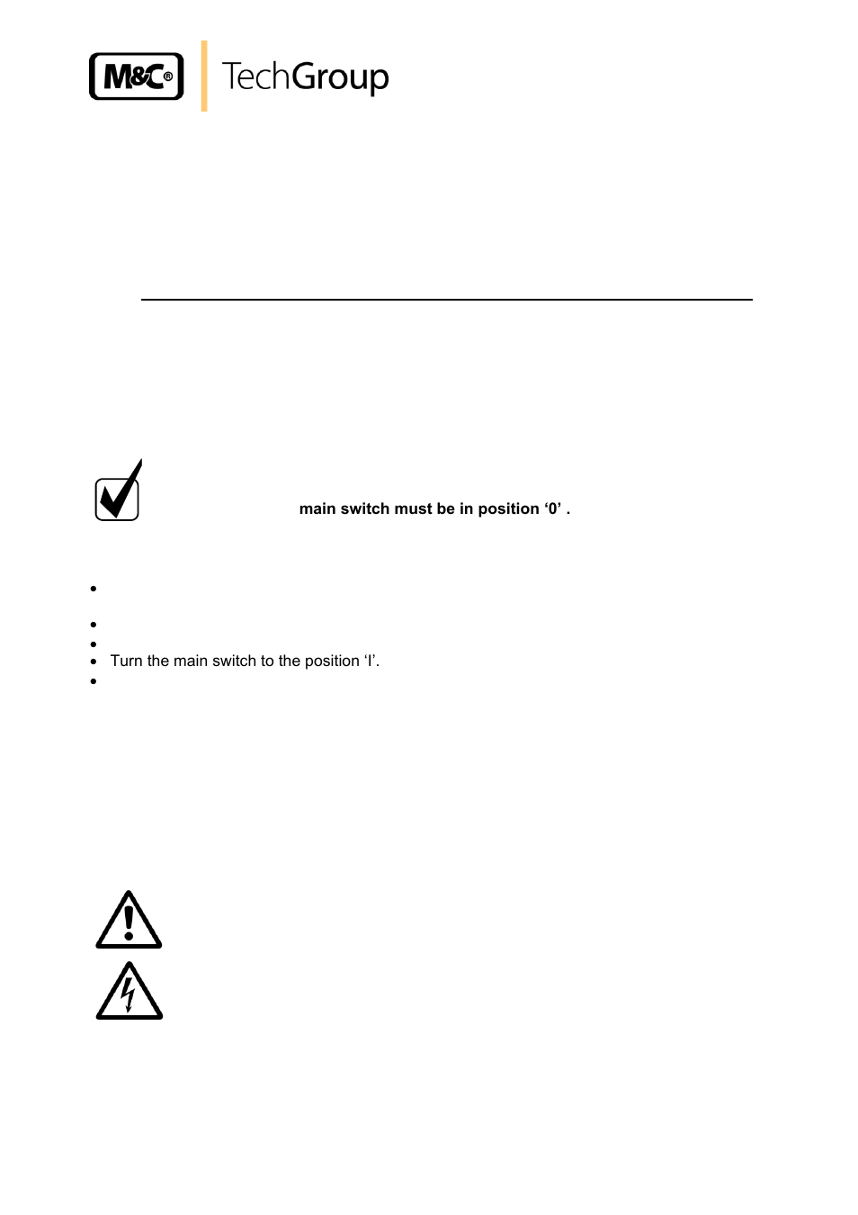 Starting | M&C TechGroup PSS-5_3 Operator's manual User Manual | Page 15 / 23