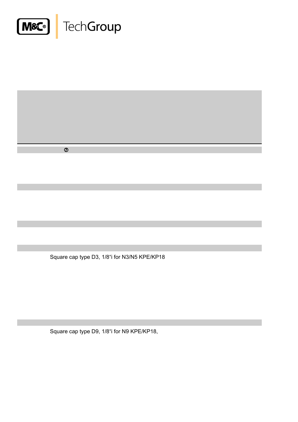 Spare parts list, Portable sampling system versions pss-5, pss-5/3 | M&C TechGroup PSS-5_3 Operator's manual User Manual | Page 20 / 23