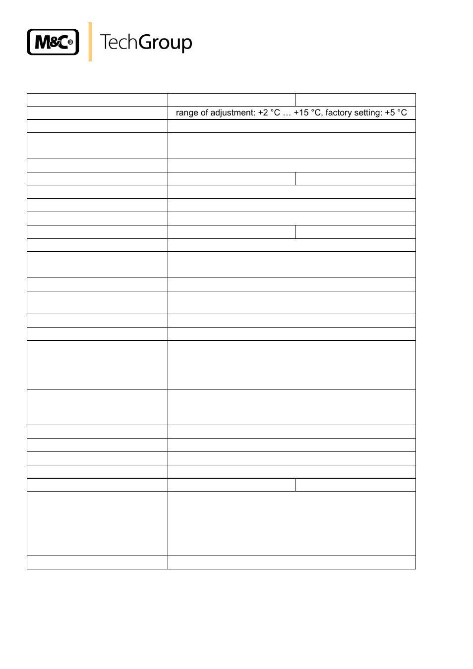 Technical data | M&C TechGroup PSS-5_3 Operator's manual User Manual | Page 8 / 23