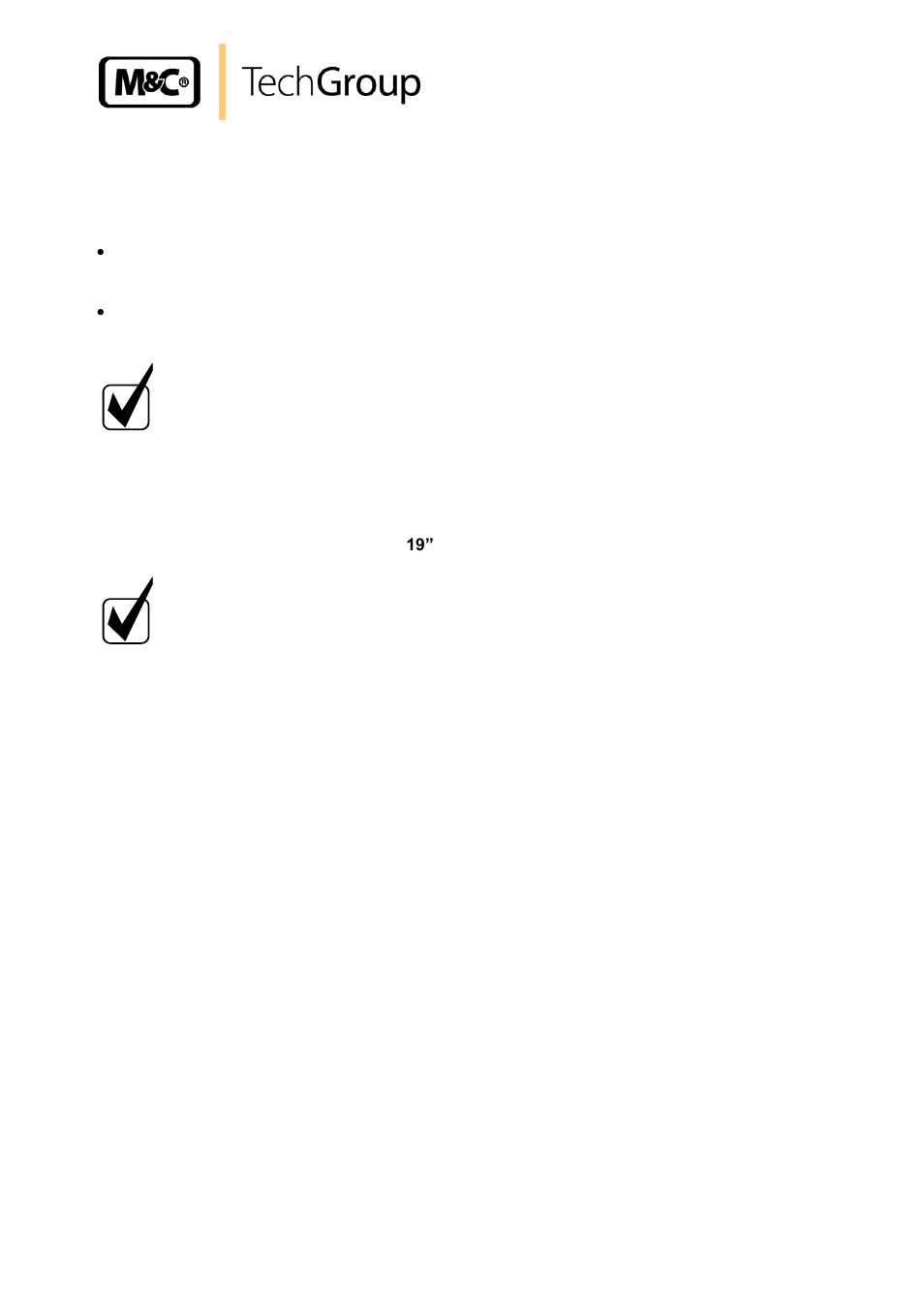 Receipt and storage, Installation notes | M&C TechGroup BA-P4 Operator's manual User Manual | Page 13 / 28