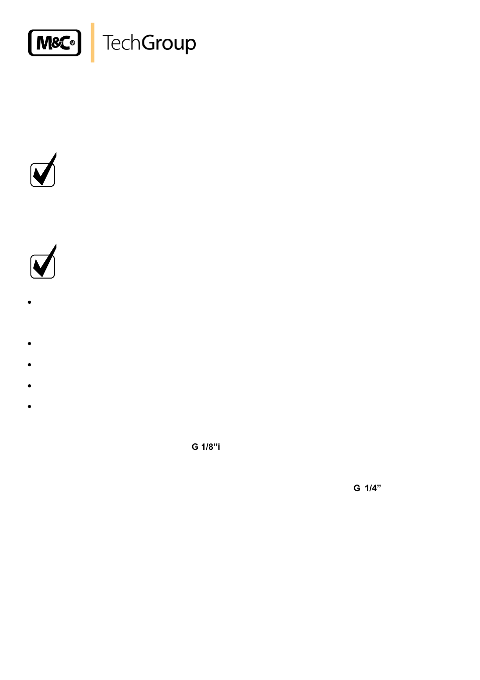 Supply connections, Hose connections | M&C TechGroup BA-P4 Operator's manual User Manual | Page 14 / 28