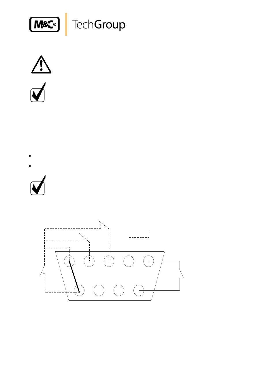 Electrical connections, Figure 3, Pin assignment in sub-d-plug x2 | M&C TechGroup BA-P4 Operator's manual User Manual | Page 15 / 28
