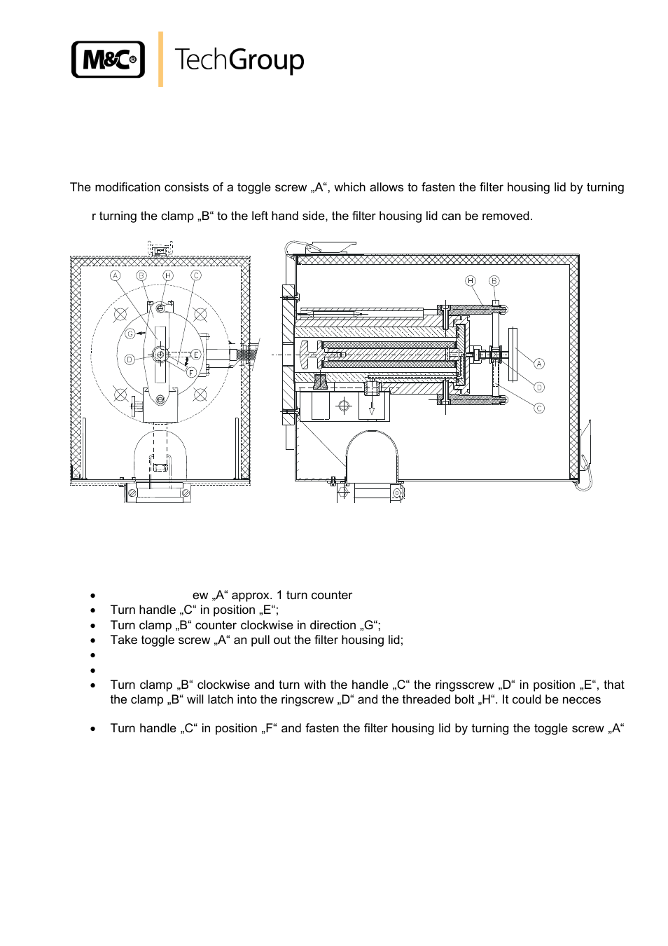 New filter housing lid from serial nos. 10283, Figure 3, New filter housing lid ex serial number 10283 | M&C TechGroup SP2020-H_C_I_BB_F Operator's manual User Manual | Page 15 / 29