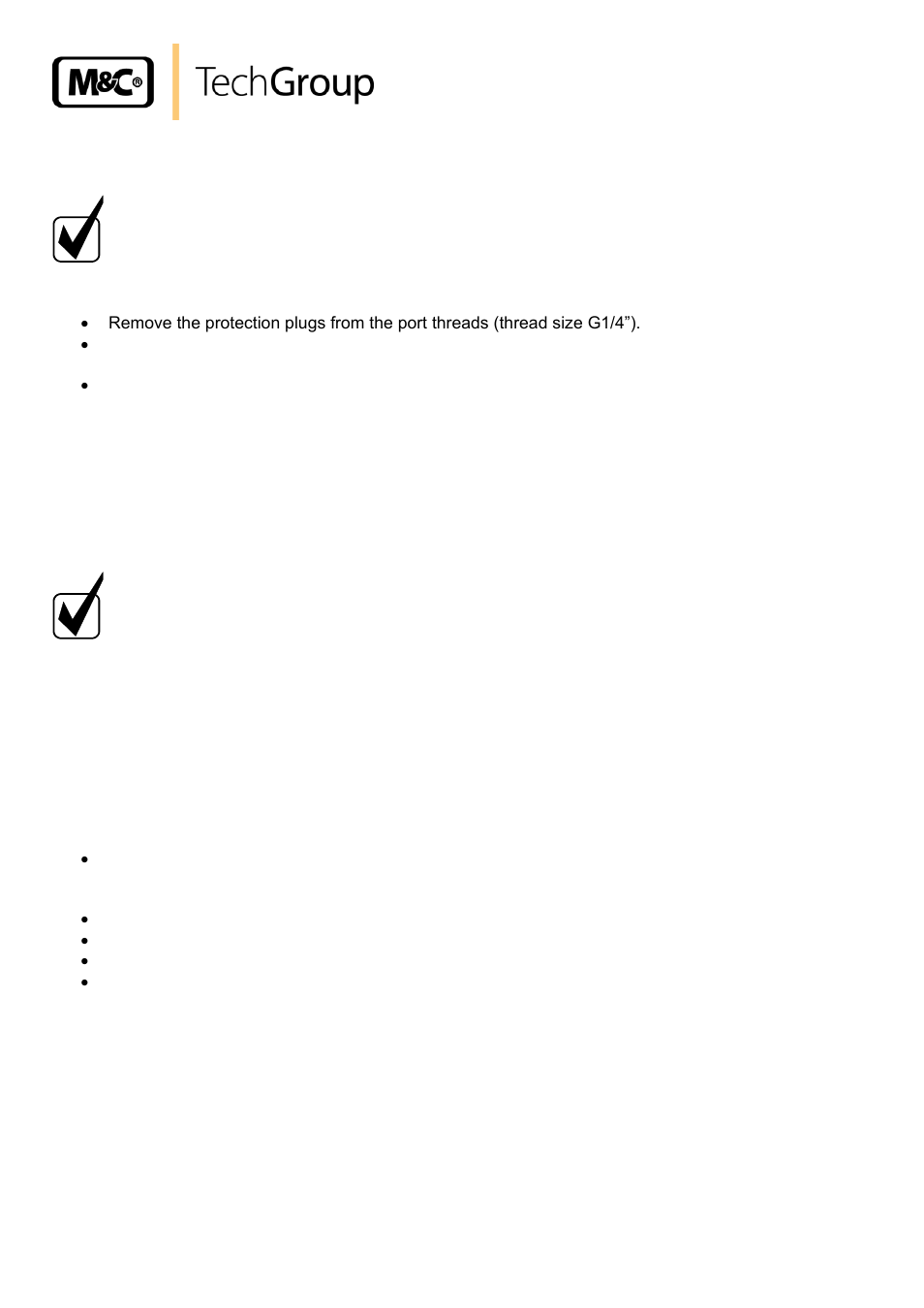 Pneumatic, Supply line connections, Hose-/tube connections | M&C TechGroup MP26-H1 Operator's manual User Manual | Page 12 / 18