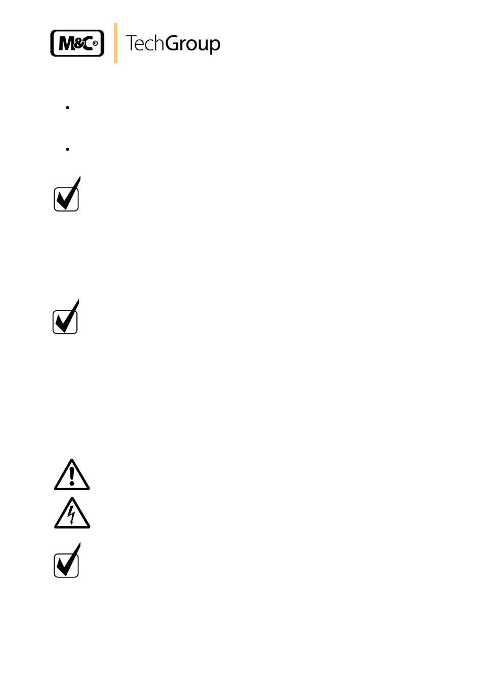 Receipt of goods and storage, Installation instructions | M&C TechGroup MP26-H1 Operator's manual User Manual | Page 9 / 18