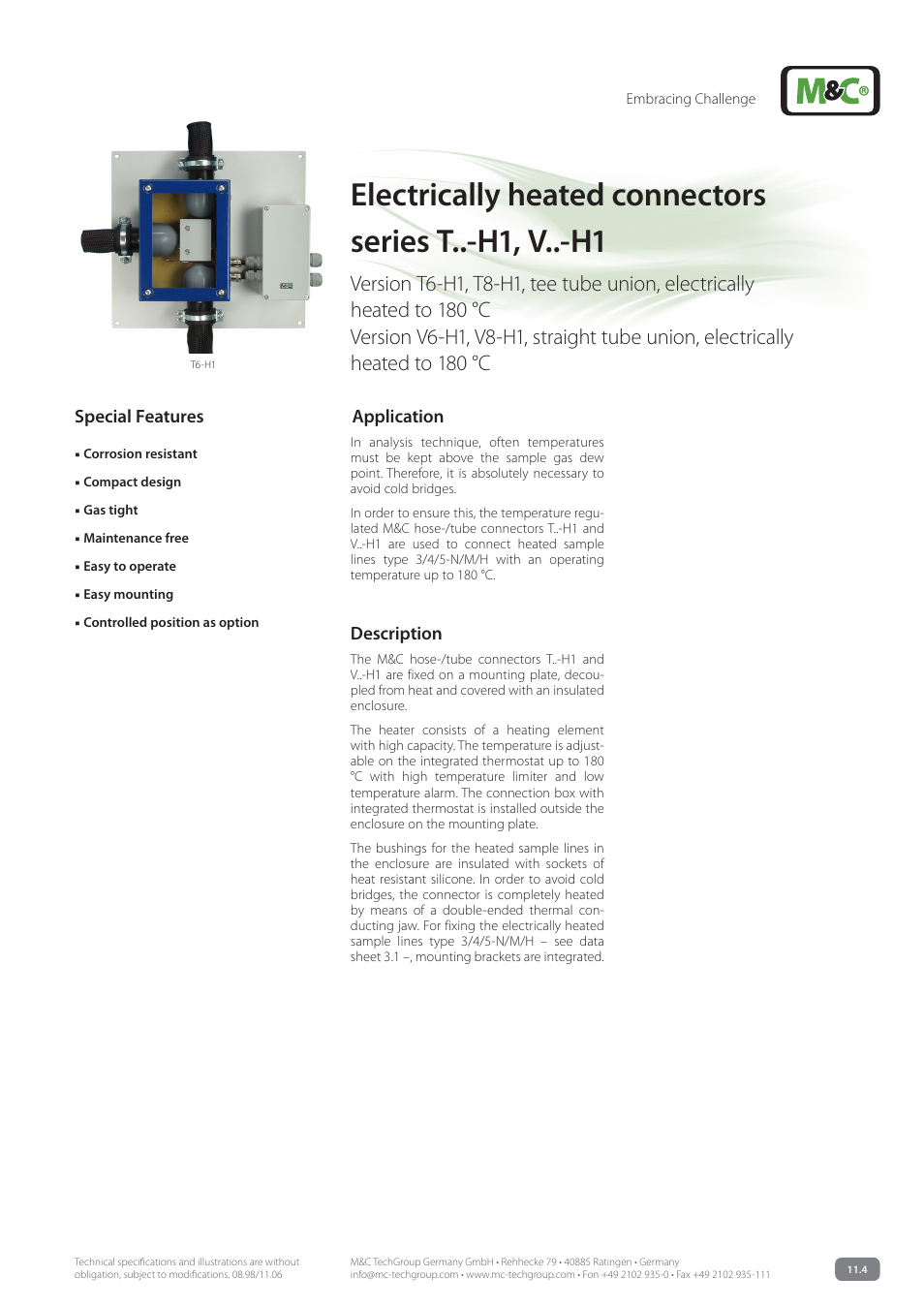 M&C TechGroup V..-H1 Series Data sheet User Manual | 3 pages