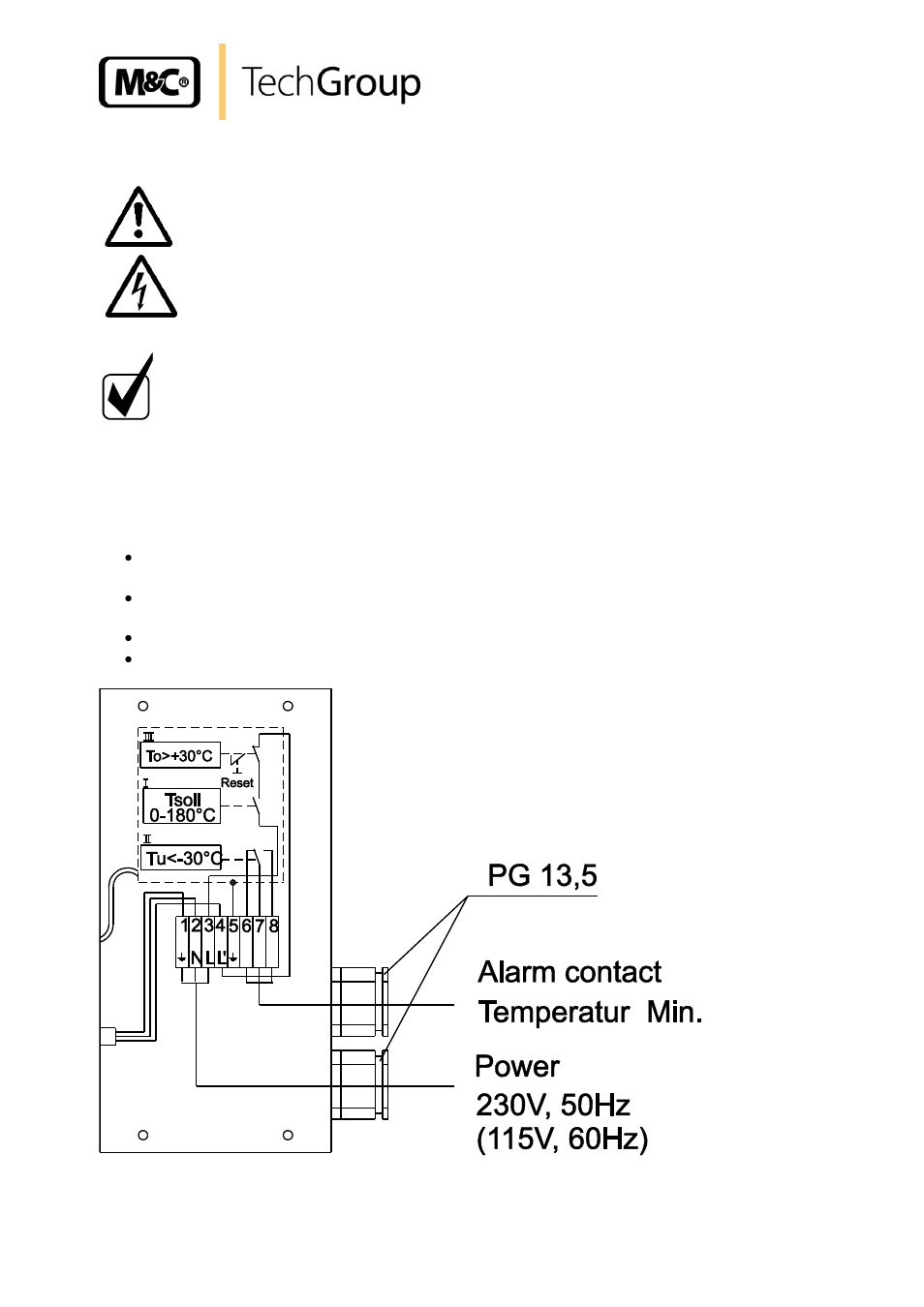 Electrical connection, Figure 3 | M&C TechGroup V..-H1 Series Operator's manual User Manual | Page 11 / 13