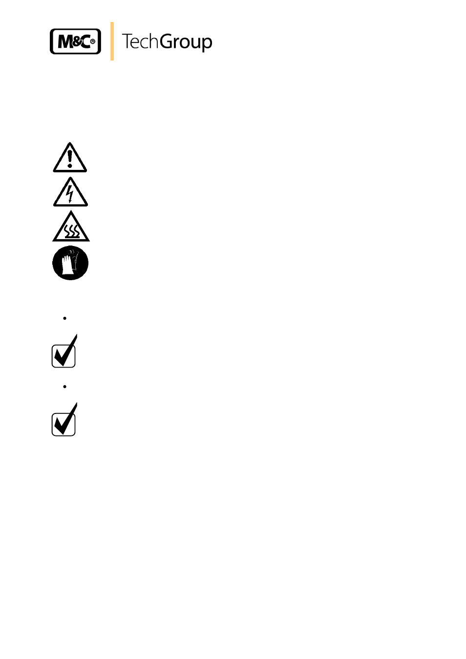 Starting | M&C TechGroup V..-H1 Series Operator's manual User Manual | Page 12 / 13