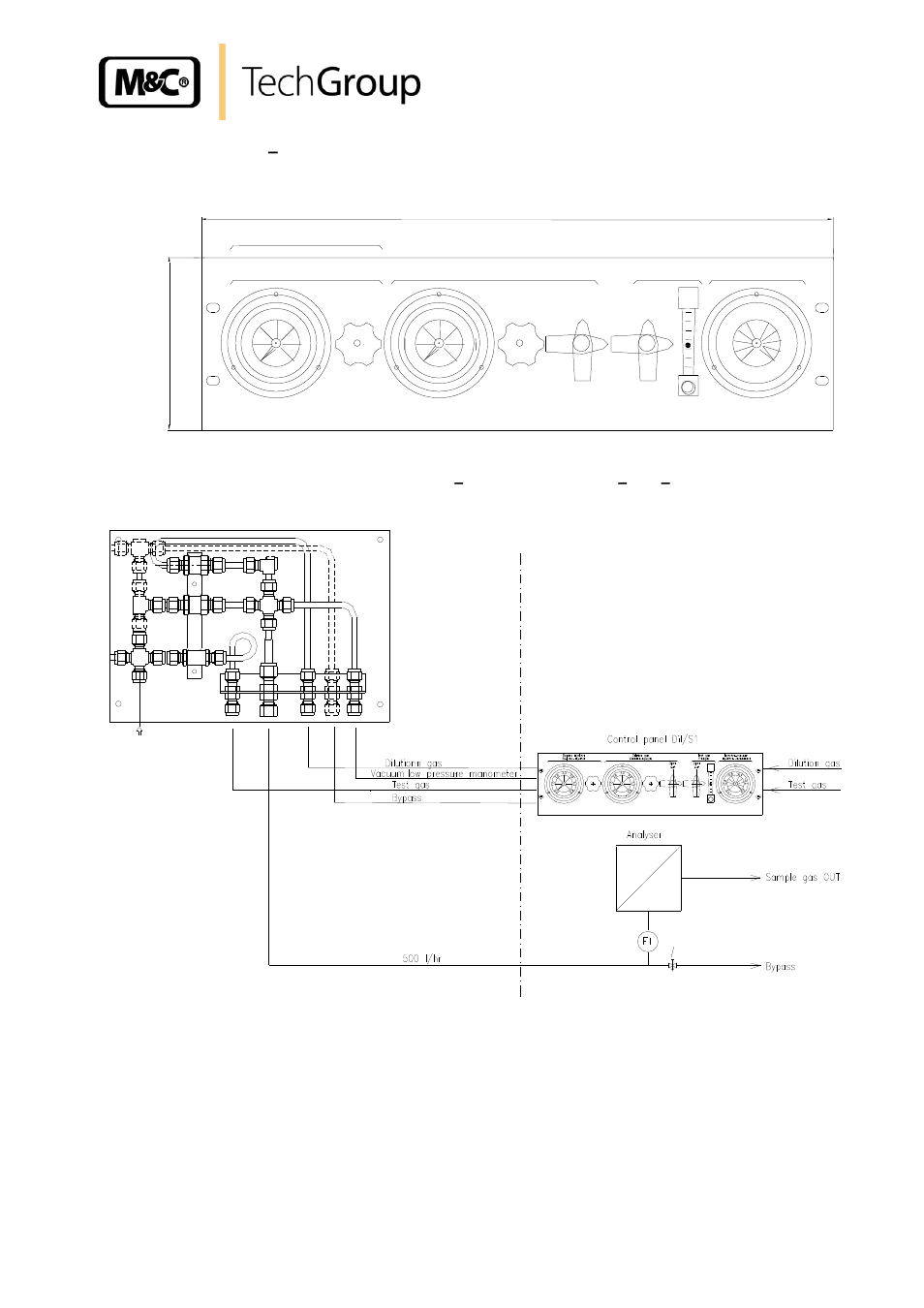Figure 8, Dimensions (mm) dilution units dil, And control panel –s or –s1 | Figure 9, Dil-1 with control panel -s1, Option control panel –s or -s1, Steuerpanel, Figure 9 dil-1 with control panel -s1 | M&C TechGroup DIL-1_(H) Operator's manual User Manual | Page 17 / 29