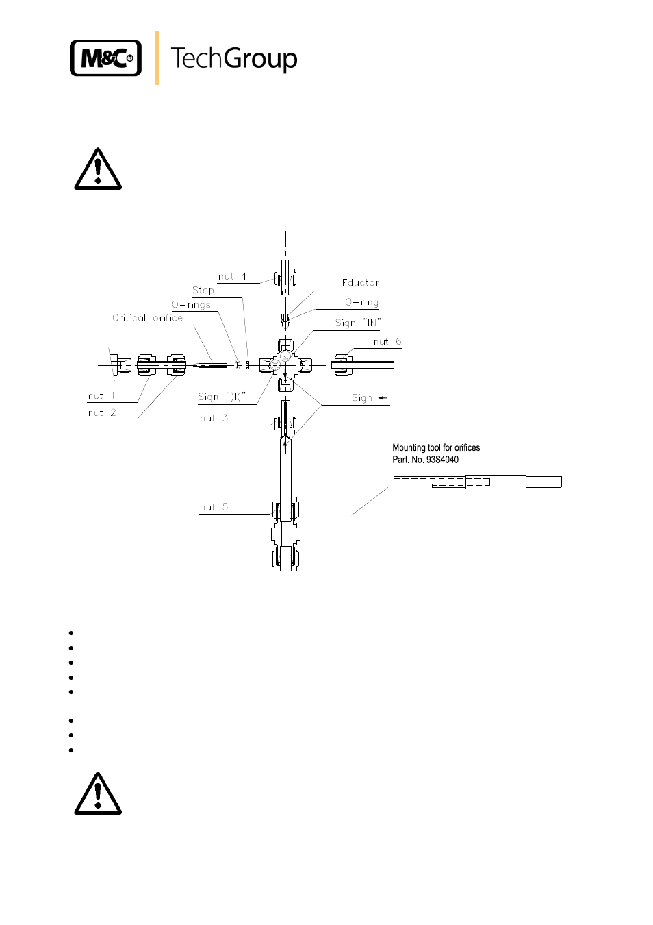 Figure 14, Crosspiece with critical orifice and o-ring seals | M&C TechGroup DIL-1_(H) Operator's manual User Manual | Page 27 / 29
