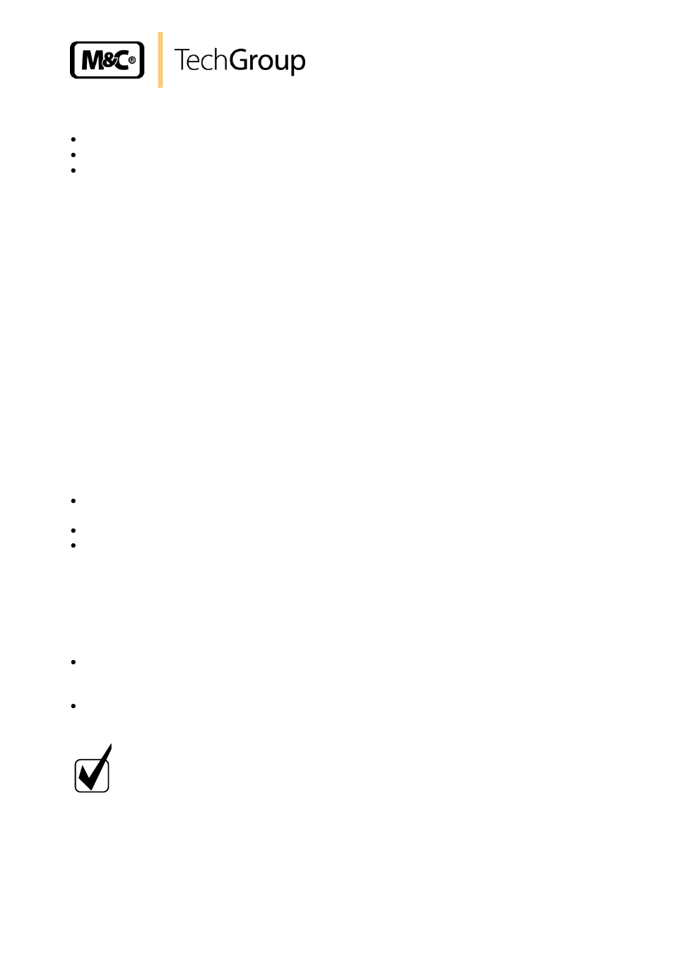 Receipt of goods and storage | M&C TechGroup ECP3000 Operator's manual User Manual | Page 11 / 30