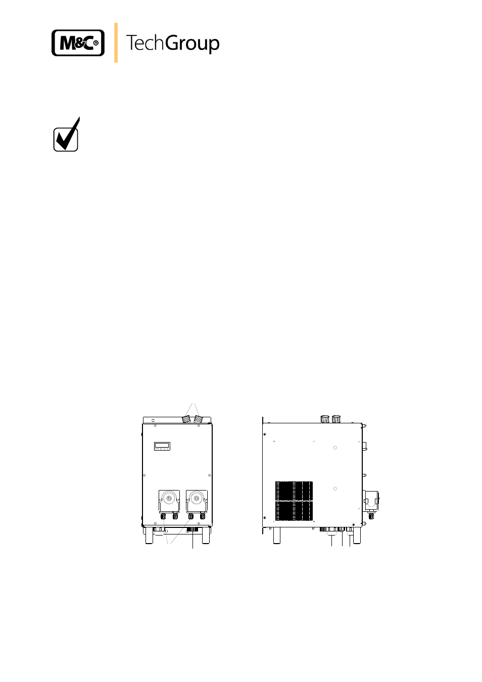 Installation instructions, Supply connections, Hose connections | Figure 4 | M&C TechGroup EC-L Series Operator's manual User Manual | Page 11 / 21
