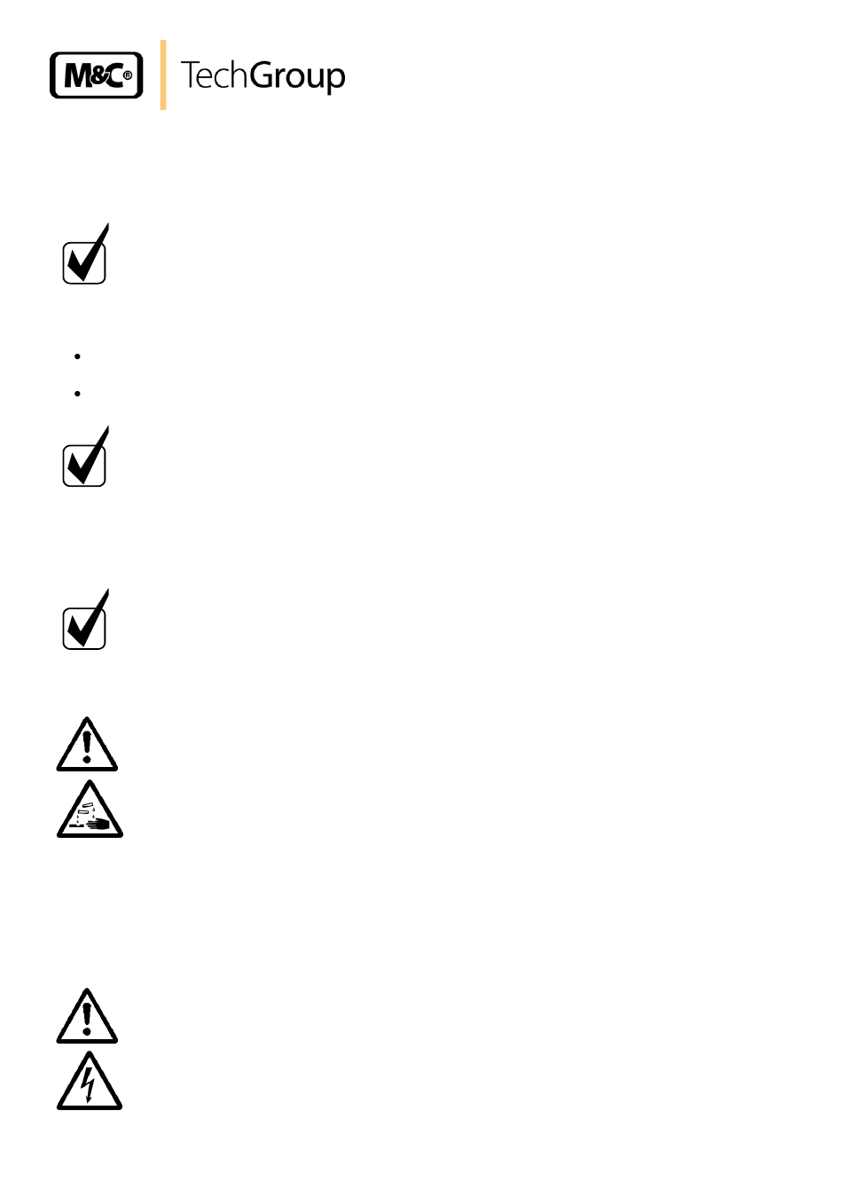 Start-up, Closing down, Maintenance | M&C TechGroup EC-L Series Operator's manual User Manual | Page 14 / 21