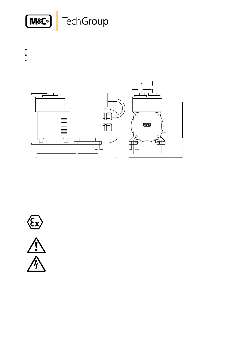 Mechanical installation, Electrical connection, Illustration 2 | Dimensions (mm) mp47-z-bpr150, 1 mechanical installation, 2 electrical connection | M&C TechGroup MP47-Z-BPR150 Operator's manual User Manual | Page 11 / 19