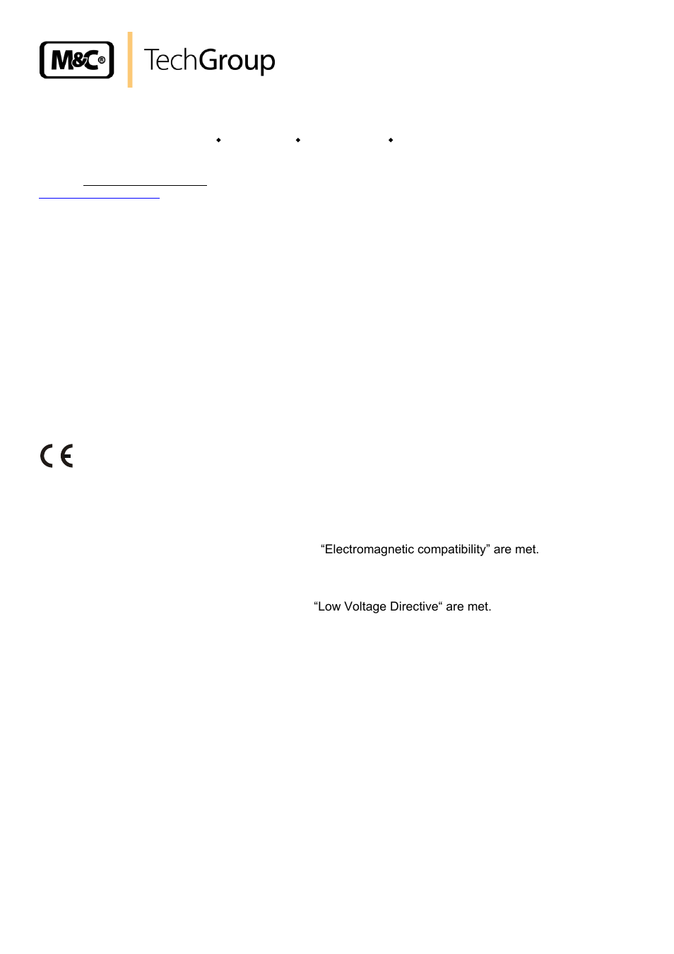 General information, Declaration of conformity, Head office | M&C TechGroup MP47-Z-BPR150 Operator's manual User Manual | Page 4 / 19