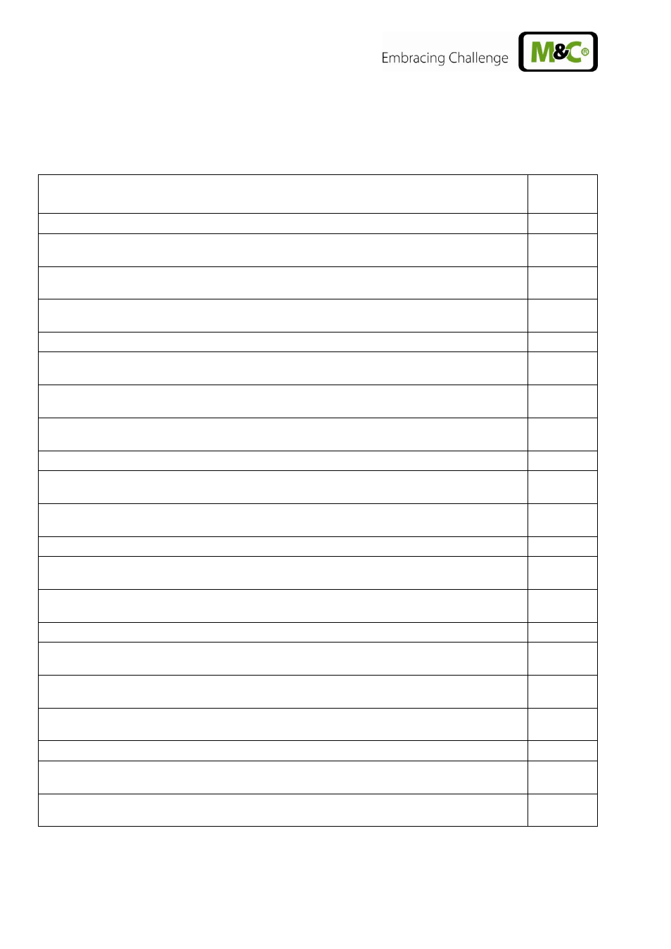 Options | M&C TechGroup CSS-VC2 Operator's manual User Manual | Page 12 / 56