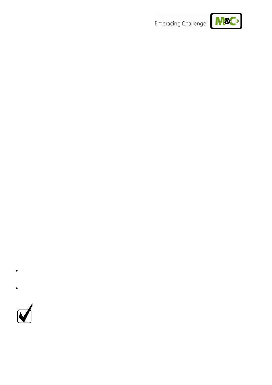 Goods receiving and storage | M&C TechGroup CSS-VC2 Operator's manual User Manual | Page 16 / 56