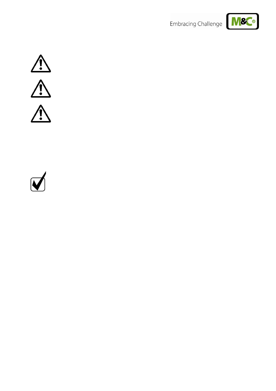 Terminology and symbols used | M&C TechGroup CSS-VC2 Operator's manual User Manual | Page 7 / 56