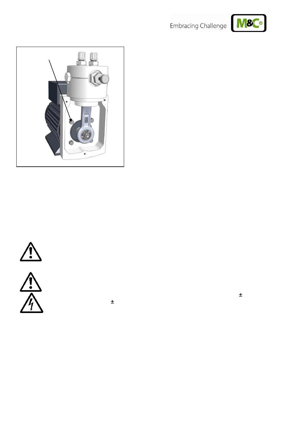 Supply connections, Electrical connections, Figure 5 | Turning pump head | M&C TechGroup MP-F10_R Operator's manual User Manual | Page 12 / 18