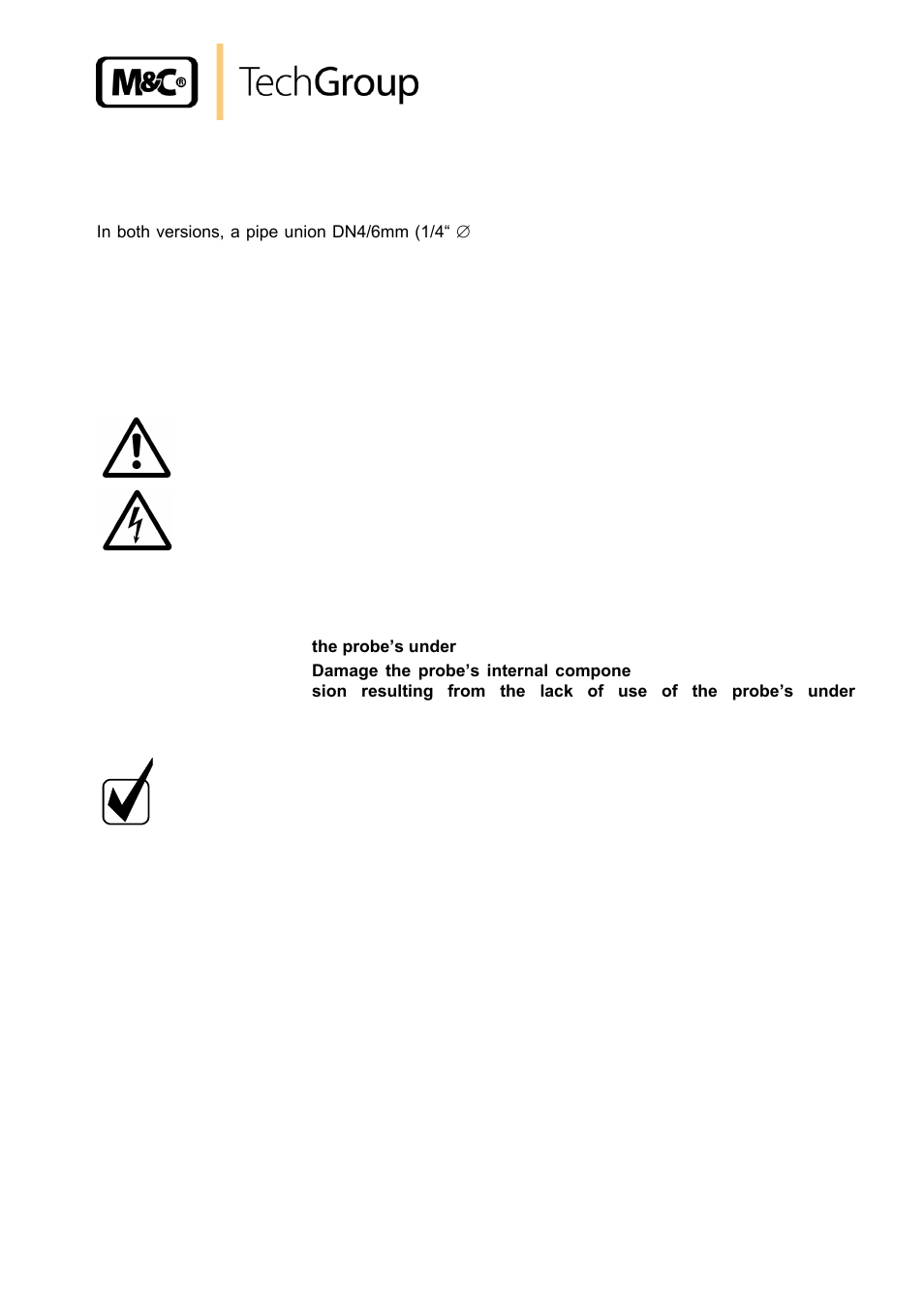 Connection of calibrating gas, Electrical connection | M&C TechGroup SP2000H_DIL_BR Operator's manual User Manual | Page 19 / 35