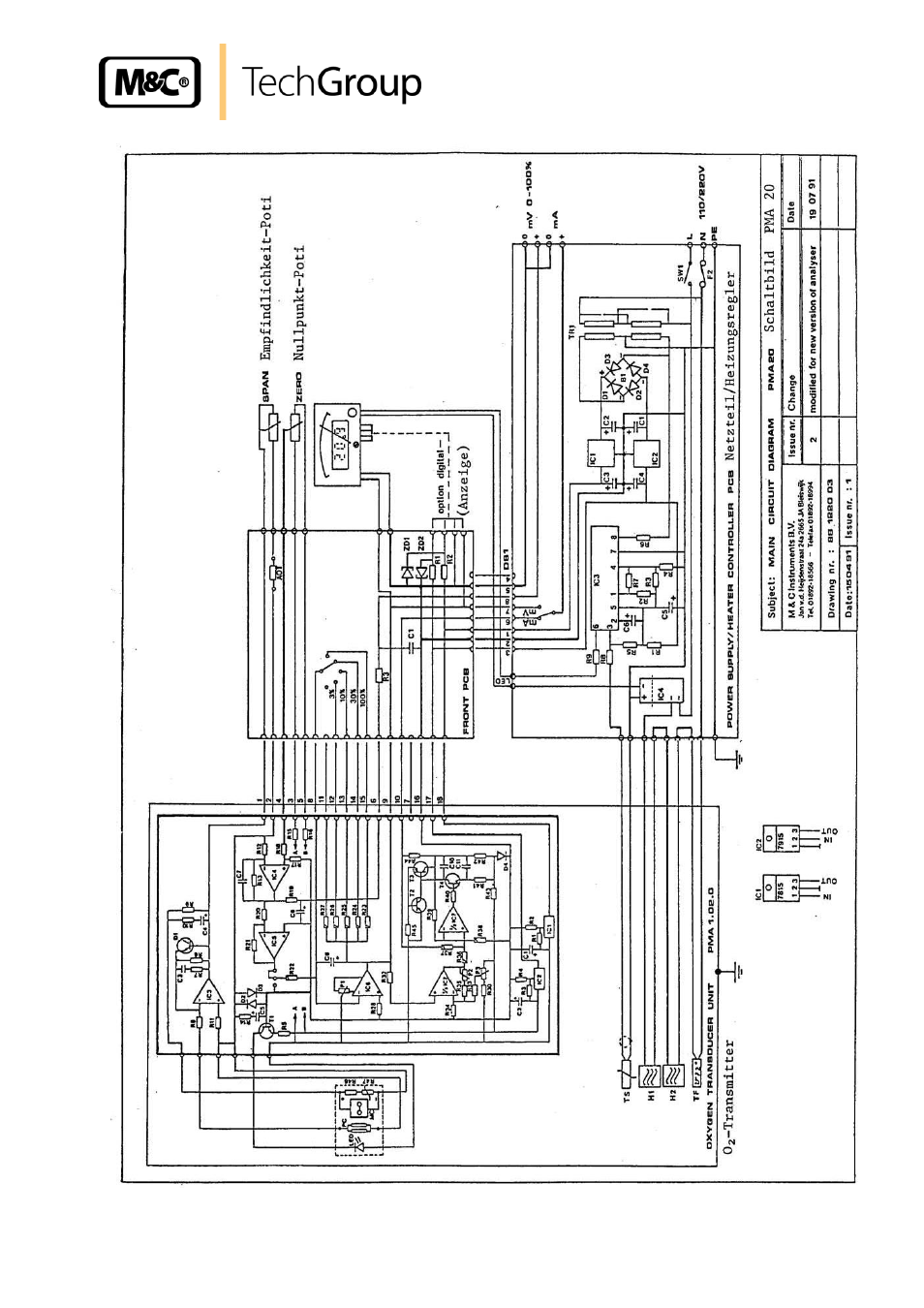 Figure 7, Circuit diagram pma 20 | M&C TechGroup PMA 20 Operator's manual User Manual | Page 23 / 28