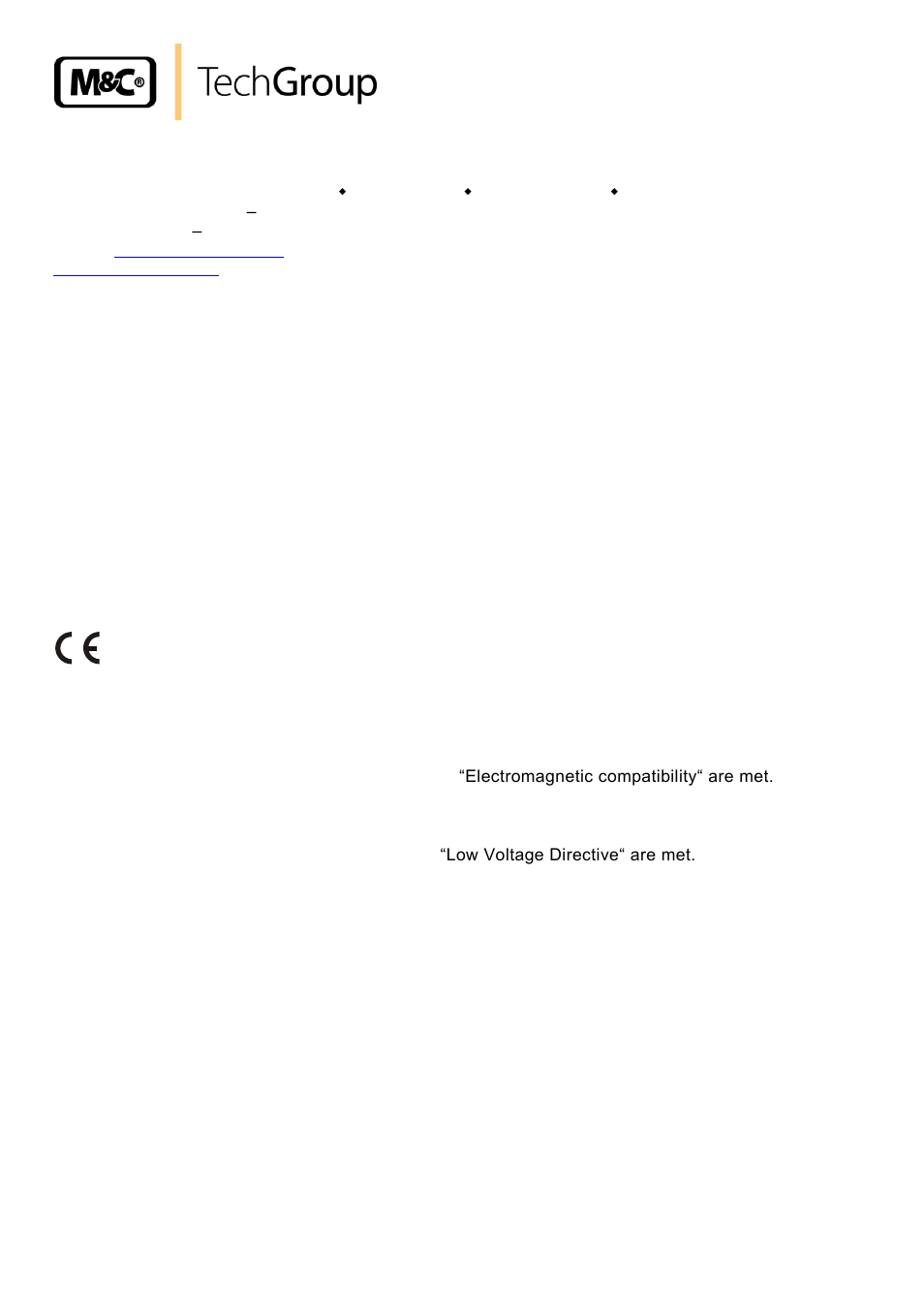 General information, Declaration of conformity | M&C TechGroup PMA 20 Operator's manual User Manual | Page 4 / 28