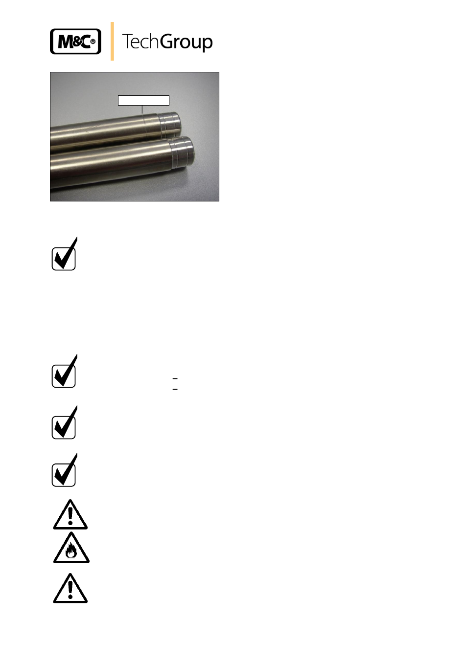 Selection of the appropriate catalyst temperature, Figure 3, Notch to differentiate the two cartridge types | M&C TechGroup CG-2H-W_-2MH-W Operator's manual User Manual | Page 11 / 32