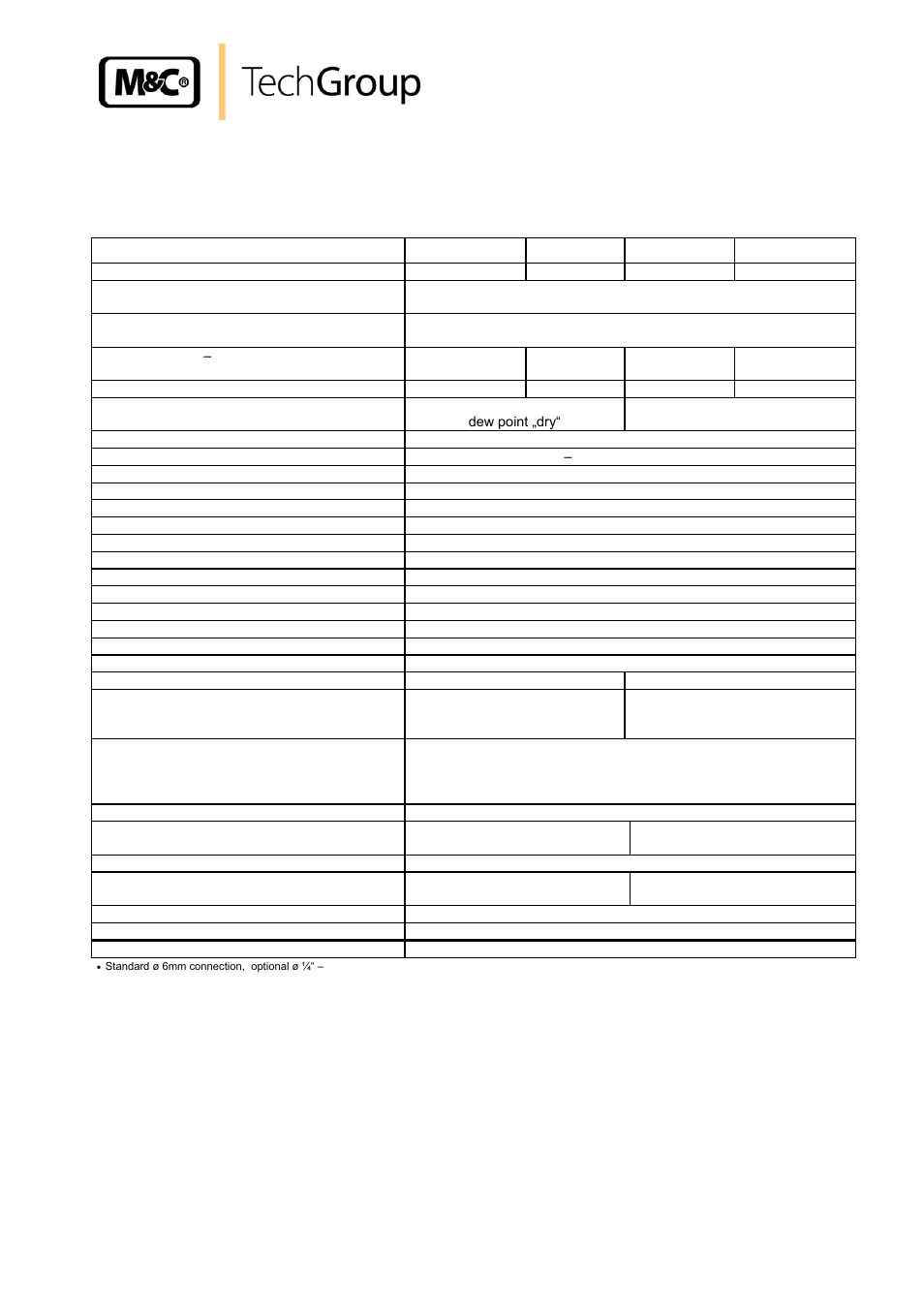 Technical data, 9technical data | M&C TechGroup CG-2H-W_-2MH-W Operator's manual User Manual | Page 13 / 32