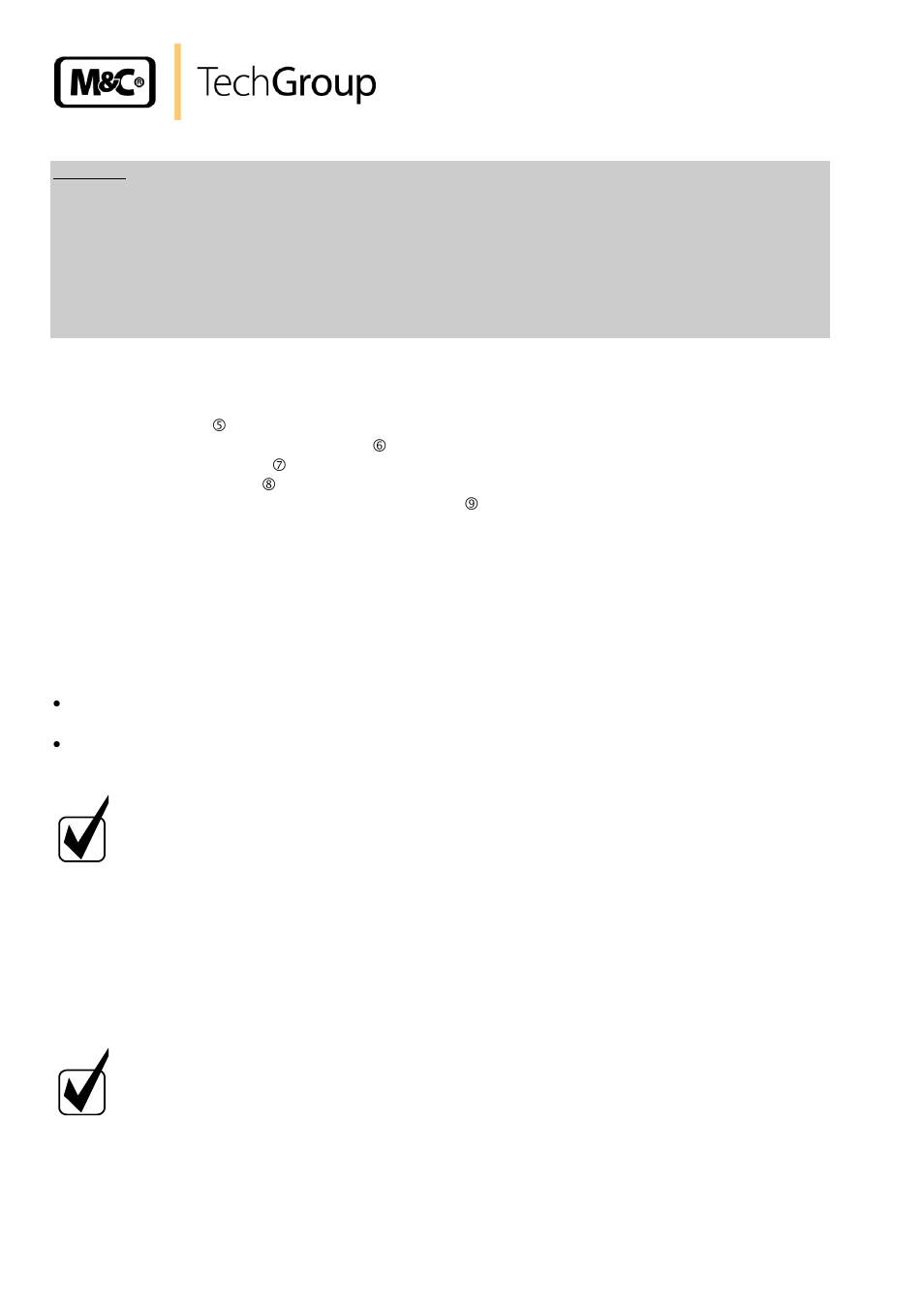 Receipt and storage of goods, Installation instructions | M&C TechGroup CG-2H-W_-2MH-W Operator's manual User Manual | Page 16 / 32